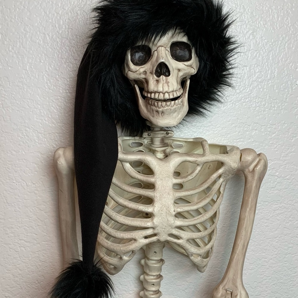 Long Krampus Christmas hat all Black